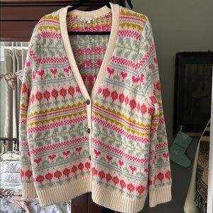 Boden Fair Isle Oversized Cardigan